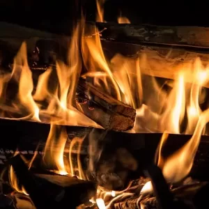 A fireplace